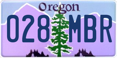 OR license plate 028MBR
