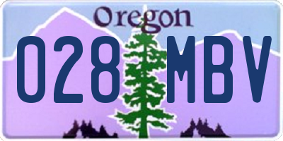 OR license plate 028MBV