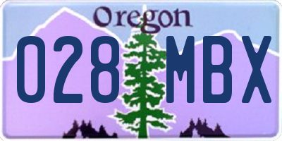 OR license plate 028MBX