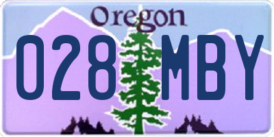 OR license plate 028MBY