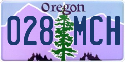 OR license plate 028MCH