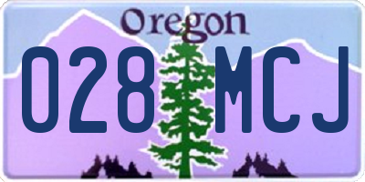 OR license plate 028MCJ