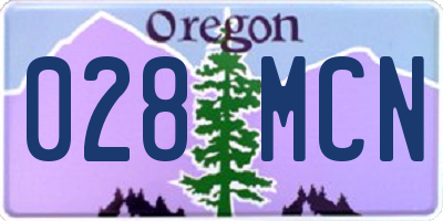 OR license plate 028MCN