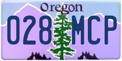 OR license plate 028MCP