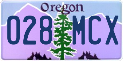 OR license plate 028MCX