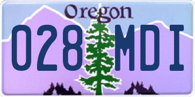 OR license plate 028MDI
