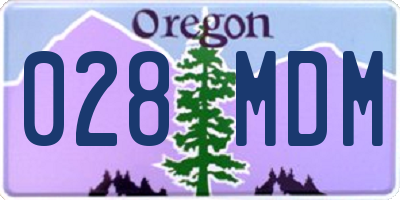 OR license plate 028MDM