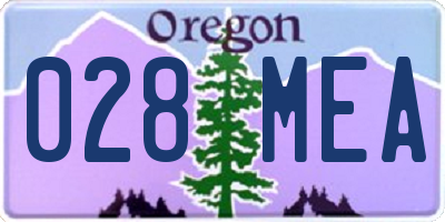 OR license plate 028MEA