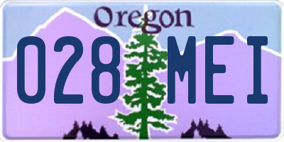 OR license plate 028MEI