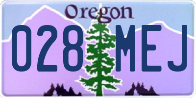 OR license plate 028MEJ