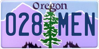 OR license plate 028MEN