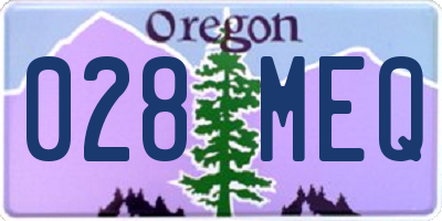 OR license plate 028MEQ