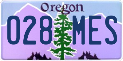 OR license plate 028MES