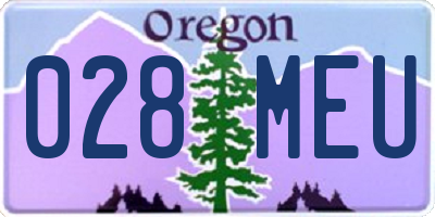 OR license plate 028MEU