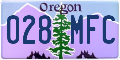 OR license plate 028MFC