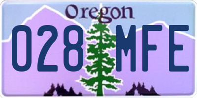 OR license plate 028MFE