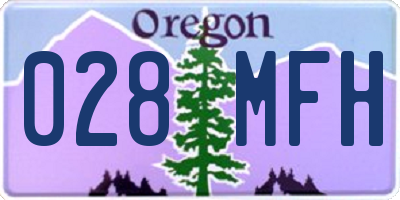 OR license plate 028MFH