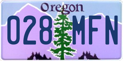 OR license plate 028MFN