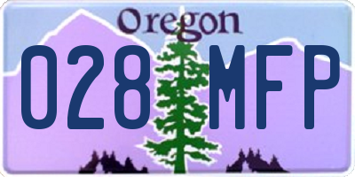 OR license plate 028MFP