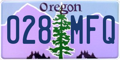 OR license plate 028MFQ