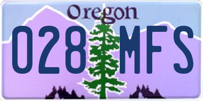 OR license plate 028MFS