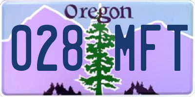 OR license plate 028MFT