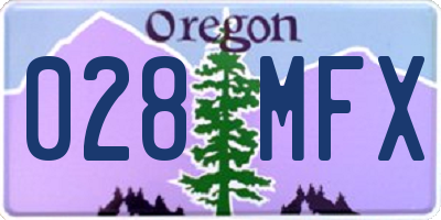 OR license plate 028MFX