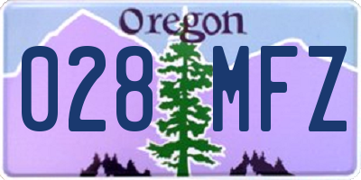 OR license plate 028MFZ