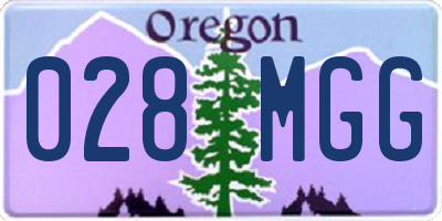 OR license plate 028MGG