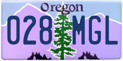 OR license plate 028MGL