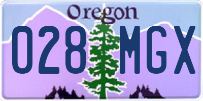 OR license plate 028MGX