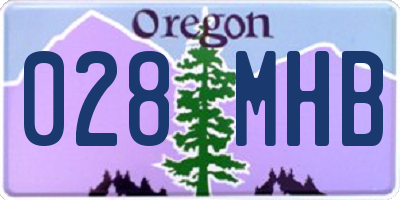 OR license plate 028MHB