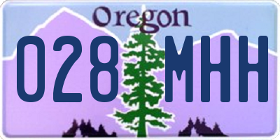 OR license plate 028MHH
