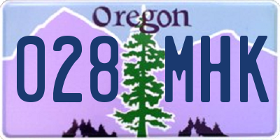 OR license plate 028MHK