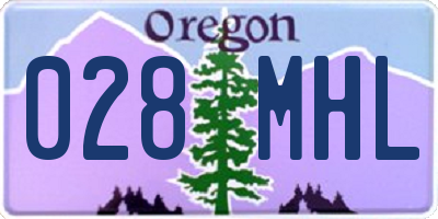 OR license plate 028MHL
