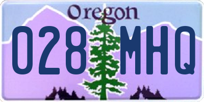OR license plate 028MHQ