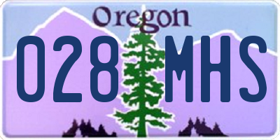 OR license plate 028MHS