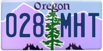 OR license plate 028MHT