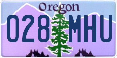 OR license plate 028MHU