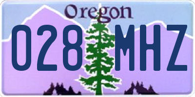 OR license plate 028MHZ