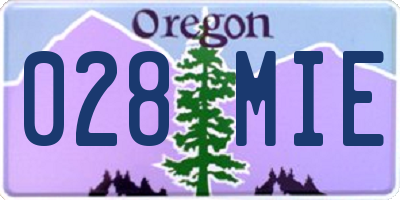 OR license plate 028MIE