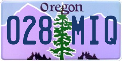OR license plate 028MIQ