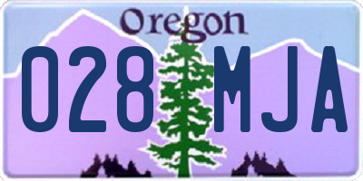 OR license plate 028MJA