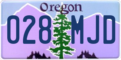 OR license plate 028MJD
