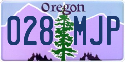 OR license plate 028MJP