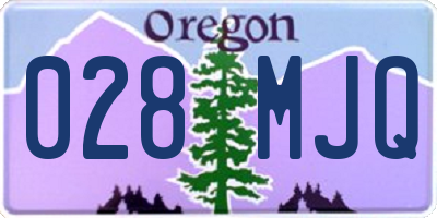OR license plate 028MJQ