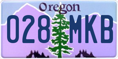 OR license plate 028MKB