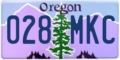 OR license plate 028MKC