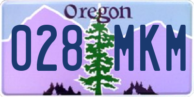 OR license plate 028MKM