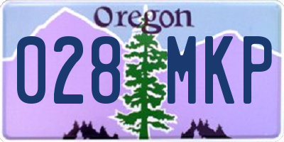 OR license plate 028MKP